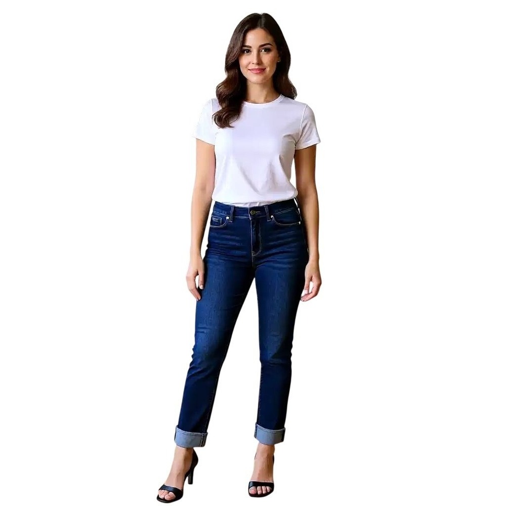 Nine West Gramercy Crop Jeans Womens Dark Wash Slim Fit Soft Denim 16 NWT